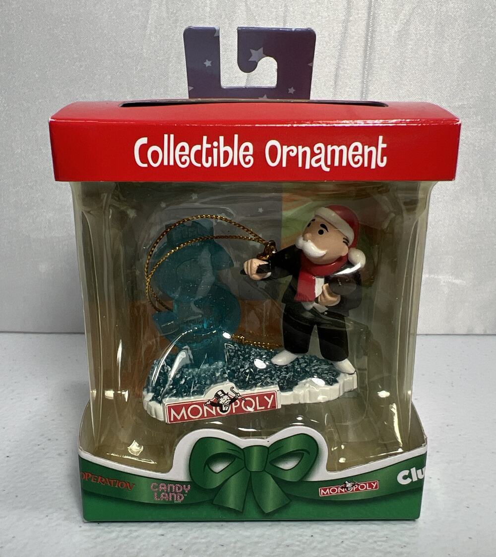 Hasbro MONOPOLY Ice Dollar 2005 Retired Collectible Christmas Ornament NIB